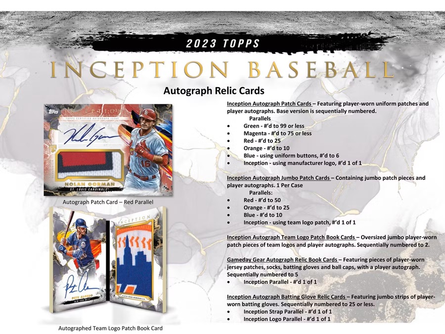 2023 Topps Inception MLB Baseball Hobby Box